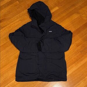 Lands End Boys Black Hooded Winter Jacket